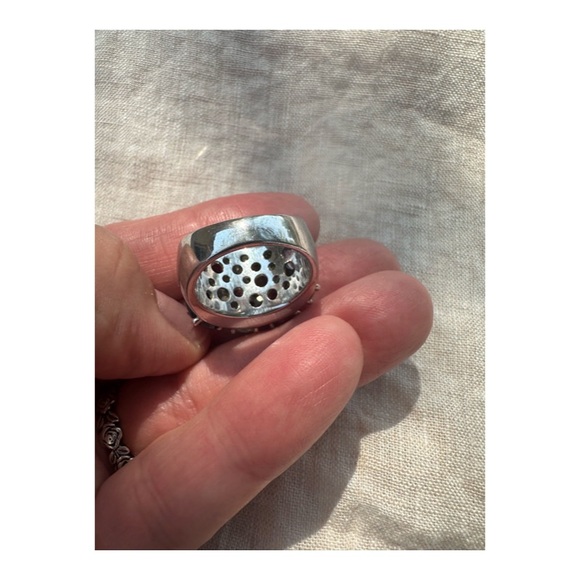 Vintage Signed NVC Colorful Rhinestone Gemstone Cocktail Ring Size 8 - Picture 5 of 10